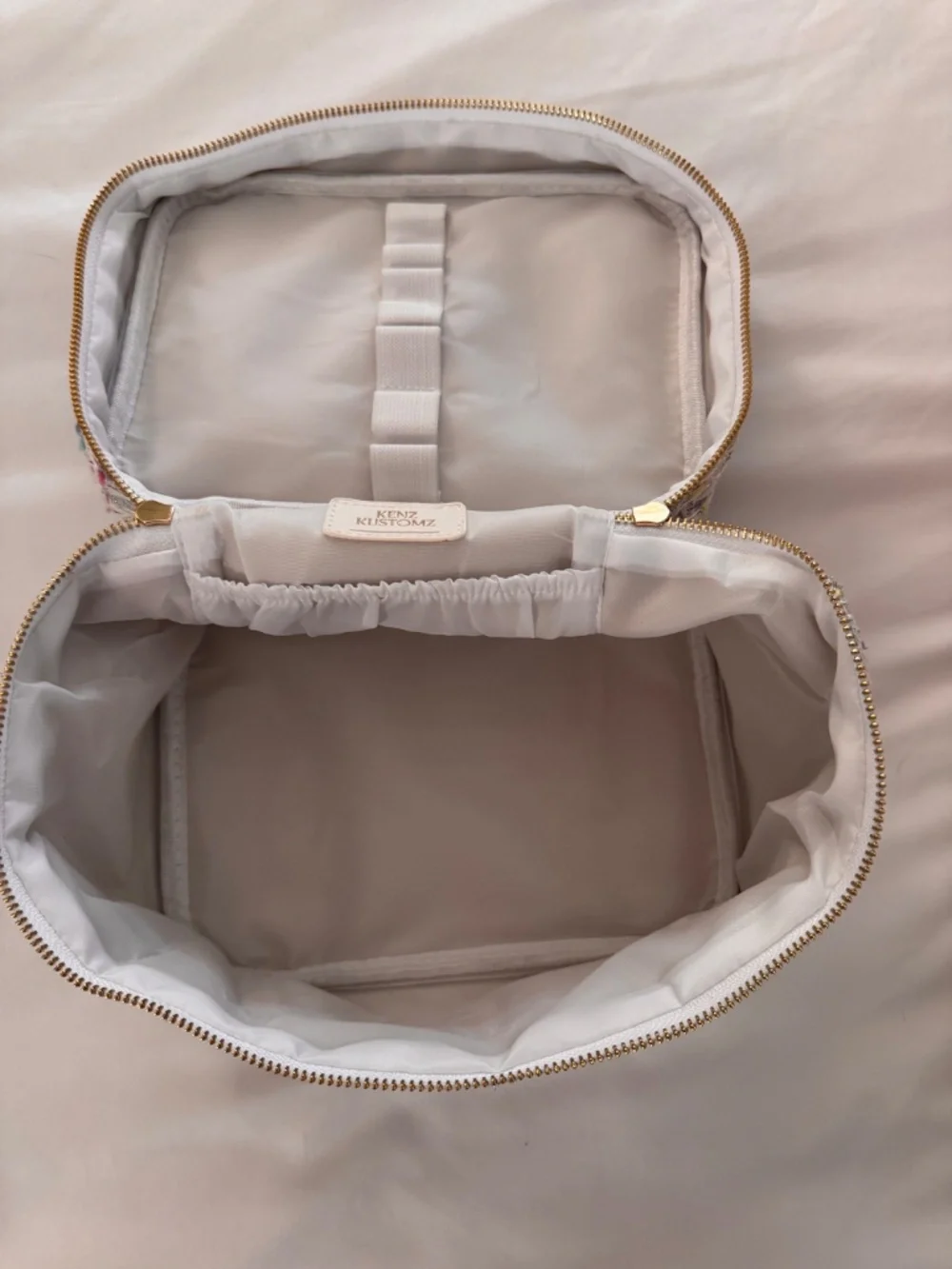 NWT Tweed Pastel Makeup Train Case